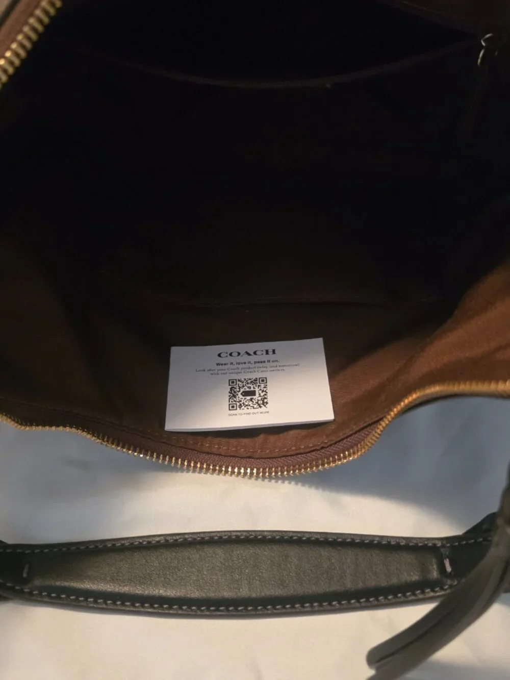 Coach leather signature shoulder bag